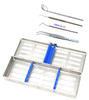 dental diagnostic exam kit 5 piece stainless steel with cassette