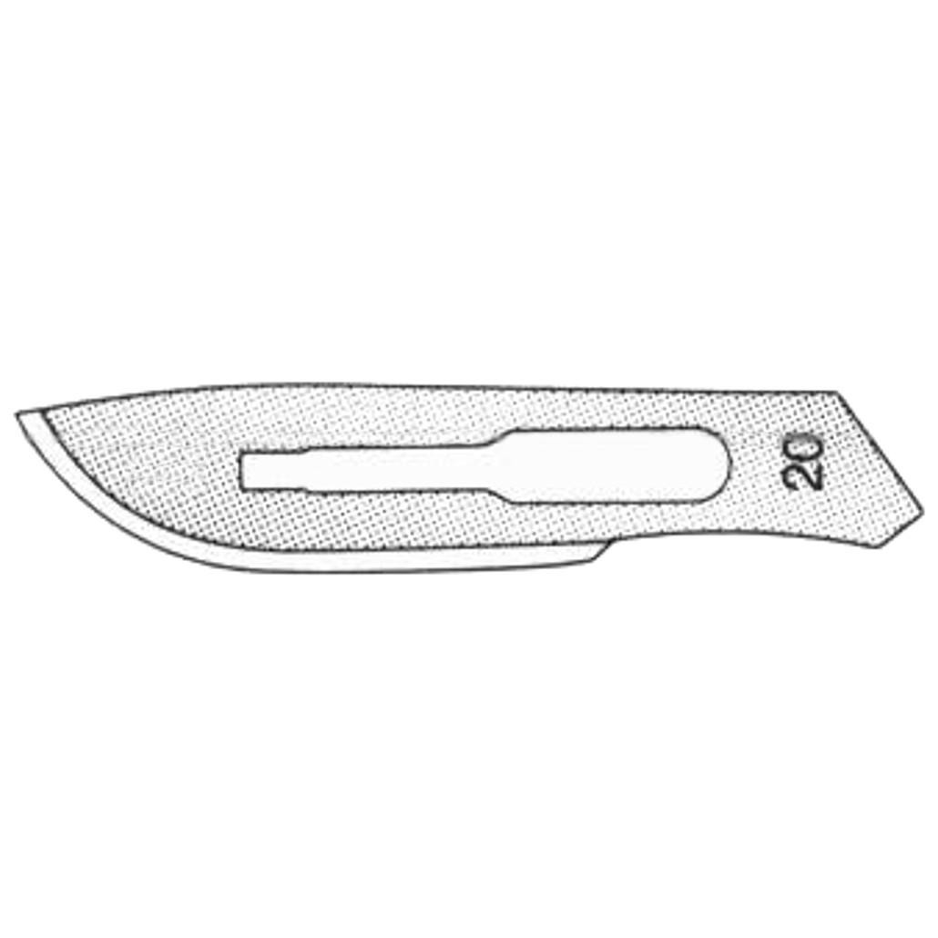 Scalpel Blades 100-Pack #20 Surgical - Sterile, For Dental, ENT, Lab ...