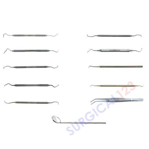 Periodontal Root Planning Kit of 12 Intruments  surgical123