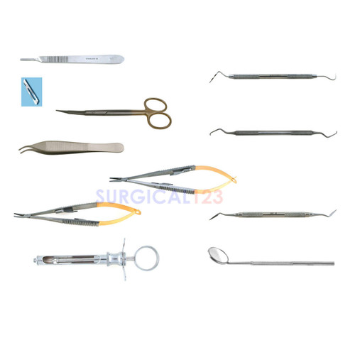 Oral Plastic Surgery Kit of 122 Instruments  surgical123