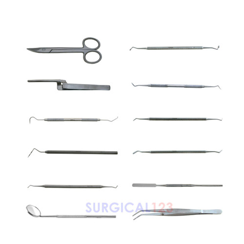 Crown Bridge Kit of 13 Dental Instruments  surgical123