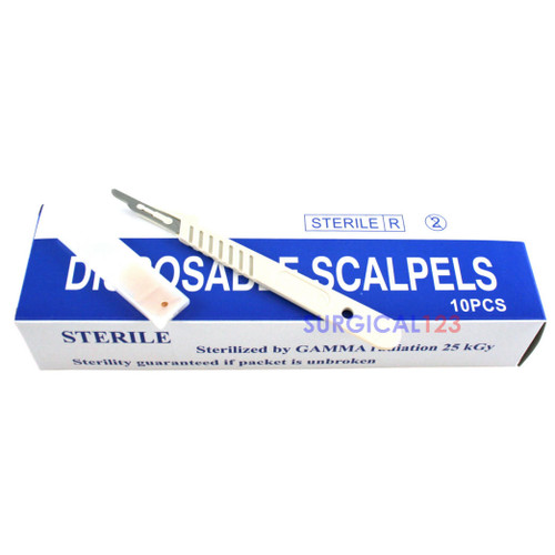 Disposable Scalpels #15 Sterile Pack of 10  surgical123