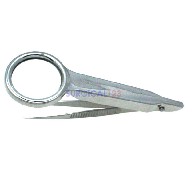 Magnifying Glass Tweezers  Straight Smooth Tips  surgical123