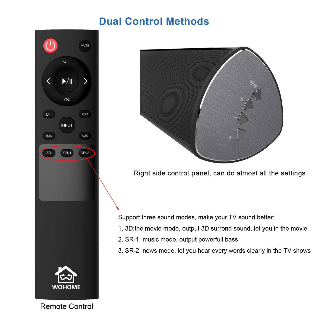 wohome soundbar remote control