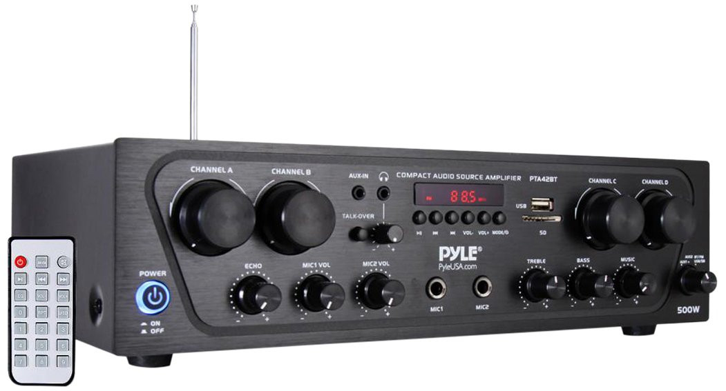 pyle wireless bluetooth power amplifier system