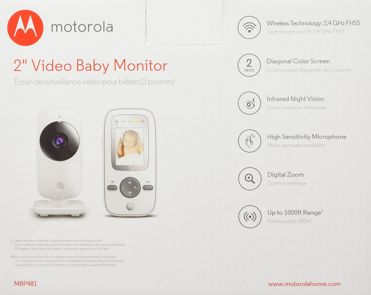 motorola 2 inch baby monitor