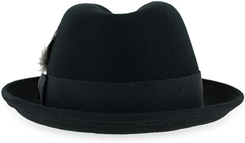 Belfry Trilby Men/Women Snap Brim Vintage Style Dress Fedora Hat 100% Pure Wool Felt in Black, Grey, Navy, Brown and Pecan Belfry Trilby Men/Women Snap Brim Vintage Style Dress Fedora Hat 100% Pure Wool Felt in Black, Grey, Navy, Brown and Pecan