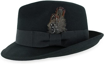 Belfry Trilby Men/Women Snap Brim Vintage Style Dress Fedora Hat 100% Pure Wool Felt in Black, Grey, Navy, Brown and Pecan Belfry Trilby Men/Women Snap Brim Vintage Style Dress Fedora Hat 100% Pure Wool Felt in Black, Grey, Navy, Brown and Pecan