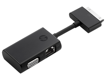 HP Dock Connector to Ethernet and VGA Adapter (Certified Refurbished)