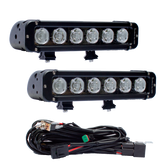 Includes two: 11" Southern lite LED light bar - 60 Watts - over 6,000 Lumens each (over 12,000 Lumen total) - Spot/Flood Combo - Brackets and wiring harness included