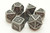 Dragon Scale Ancient Silver Metal Dice Set