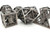 Hollow Dragon Brushed Silver Dice Set