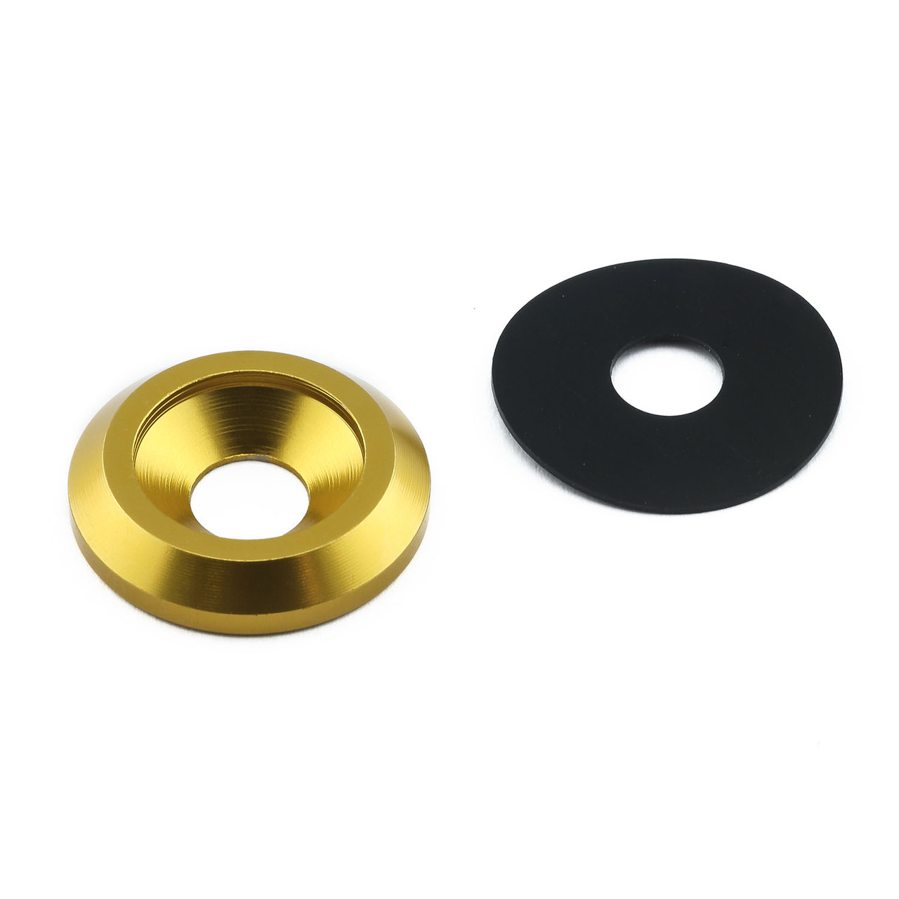 Arandela Cónica De Aluminio Anodizado De Color Negro, Arandela Cónica De Aluminio M4 M5 M6 M8, Arandela Cónica Avellanada
