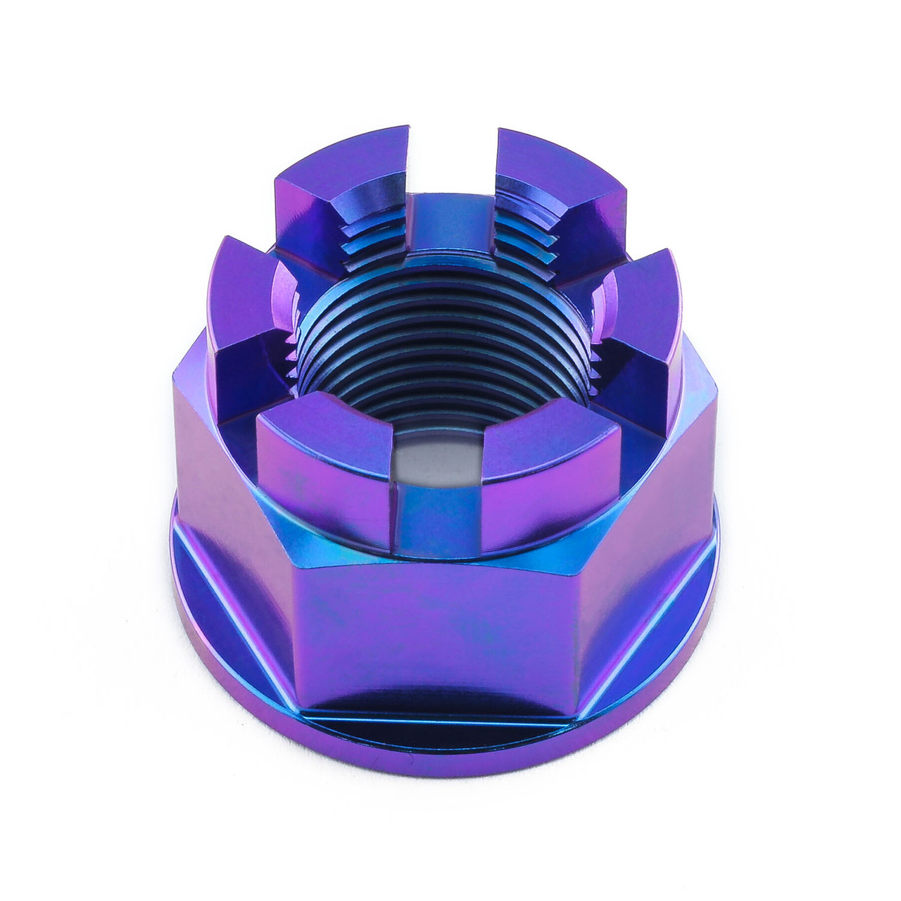 Titanium Flanged Axle Nut M18x(1.50mm) Castellated Rear Wheel