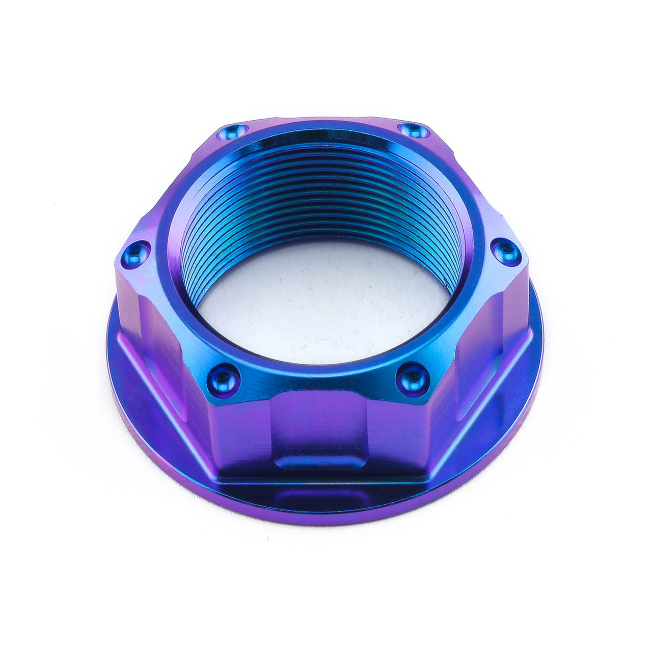 Titanium Flanged Axle Nut M24x(1.00mm) Front Wheel | Pro-Bolt