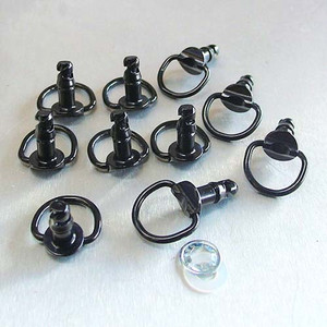 Αλουμίνιο γρήγορη απελευθέρωση stud 17mm D-ring pack x10 μαύρο Αλουμίνιο γρήγορη απελευθέρωση stud 17mm D-ring pack x10 μαύρο