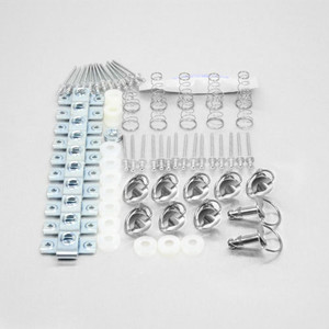 Stainless Steel Quick Release D-Ring 19mm + Rivet Clips Pack x10