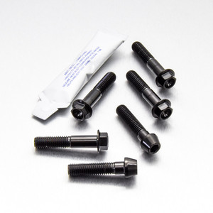 Juego de pinzas de acero inoxidable para yugo superior e inferior Negro