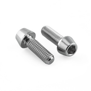 Roestvrijstalen bidonhouderset M5x(0,80mm)x15mm conische contactdoosdop Roestvrijstalen bidonhouderset M5x(0,80mm)x15mm conische contactdoosdop