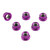 Tuercas de piñón de aluminio M8x(1,25mm) perforadas Paquete x6 Morado