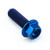Τιτάνιο φλαντζωτό μπουλόνι εξαγωνικής κεφαλής M6x(1.00mm)x18mm μπλε