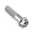 Αλουμίνιο φλεγμένο εξαγωνικό κεφάλι μπουλόνι M10x (1.25mm)x40mm προδιαγραφή αγώνα χαραγμένο ασήμι