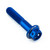 Aluminio hexagonal con brida Tornillo de cabeza M6x(1.00mm)x30mm Race Spec Grabado Azul