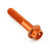 Aluminio hexagonal con brida Tornillo de cabeza M6x(1.00mm)x30mm Race Spec Grabado Naranja