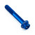 Aluminio hexagonal con brida Tornillo de cabeza M6x(1.00mm)x40mm Race Spec Grabado Azul