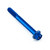 Aluminio hexagonal con brida Tornillo de cabeza M6x(1.00mm)x55mm Race Spec Grabado Azul