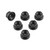 Tuercas dentadas de titanio M10x(1,25mm) Paquete x6 Negro
