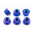 Tuercas dentadas de titanio M10x(1,50mm) Paquete x6 Purple Haze