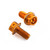 Aluminium reservoarfäste bult Kit Bakre bromsrace Spec etsad Orange