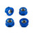 Tuercas de piñón de aluminio M10x(1,25mm) perforadas Paquete x4 Azul