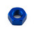 Aluminium Full Nut M8x(1.25mm) Left Hand Thread Blue