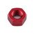 Aluminium Full Nut M8x(1.25mm) Left Hand Thread Red