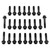 Stainless Steel Engine Kit Kawasaki Z900RS Flanged Hex Black