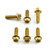 Stainless Steel Disc Bolt Flanged Hex M6 x 20mm Front Pack x6 Gold