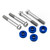 Titanium voorrem radiale remklauw Mount bout Kit M10x(1.25mm) x70mm met 7mm spacer blauw