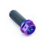 Titanium Flanged Hex Head Bolt M8x(1.25mm)x20mm Race Spec 12.45mm Flange Purple Haze