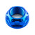 Τιτάνιο φλεγμένο καρύδι άξονα M25x (1.50mm) μπροστινός τροχός μπλε Τιτάνιο φλεγμένο καρύδι άξονα M25x (1.50mm) μπροστινός τροχός μπλε