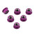 Tuercas dentadas de aluminio M8x(1,25mm) Paquete x6 Morado