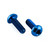 Titanium Water Bottle Cage Bolts M5x(0.80mm)x15mm Button Head Torx Drive Pack x2 Blue