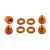 Aluminium Mirror Mounting Nuts Orange