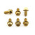 Stainless Steel Disc Bolt Flanged Hex M6 x 12mm Front Pack x 6 Gold