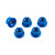 Titanium Sprocket Nuts M12x(1.50mm) Drilled Pack x5 Blue