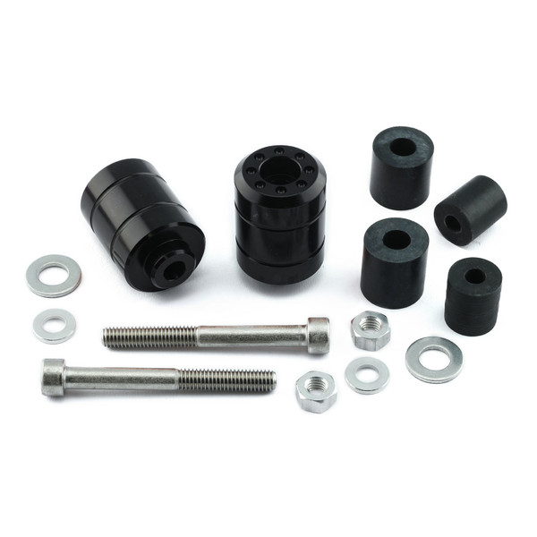 Aluminium Smooth Universal Bar Ends Pair Black