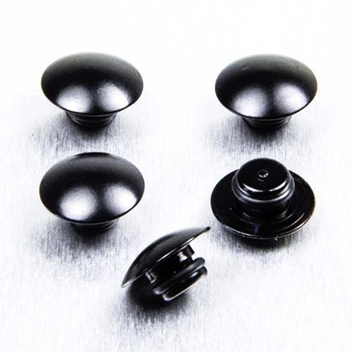 Aluminium Button Insert M6 (Fits 5mm AK) Pack x5 Black