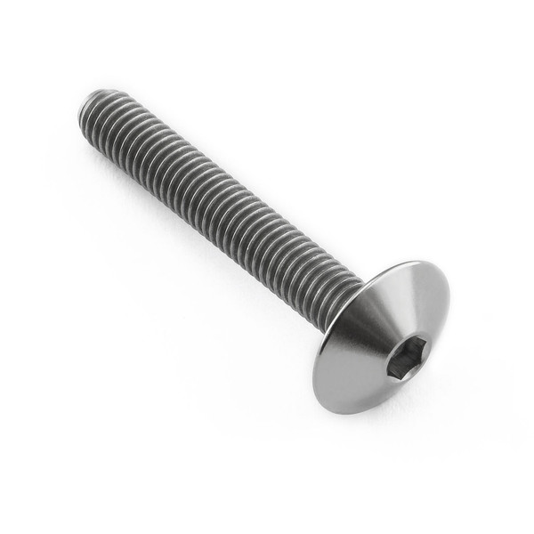 Titanium Dome Head Bolt M6x(1.00mm)x40mm (Full Thread)