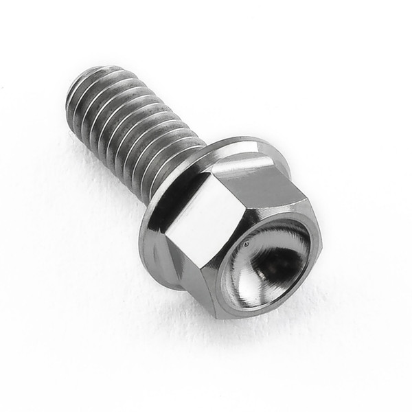 Titanium Flanged Hex Head Bolt M4x(0.70mm)x10mm